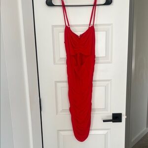Forever 21 Vibrant Red Backless Dress